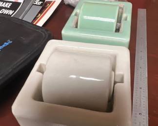 Vintage Porcelain Stamp Rollers / Office