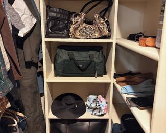 Purses, hats, belts, gloves, etc.