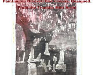 Lot 2198 BERNARD Bernie FUCHS Original Painting on Unstretched canvas. Unsigned. From the Franklin Mint Archi