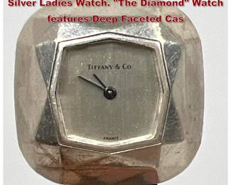 Lot 2126 ELSA PERETTI for TIFFANY Sterling Silver Ladies Watch. The Diamond Watch features Deep Faceted Cas