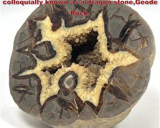 Lot 2227 Polished septarian nodule, colloquially known as a dragon stone,Geode Rock.