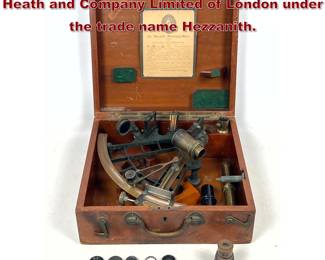 Lot 1891 Nautical sextant manufactured by Heath and Company Limited of London under the trade name Hezzanith.