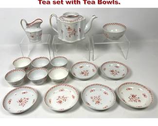 Lot 1920 15pcs Chinese Export Porcelain Tea set with Tea Bowls.