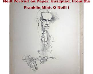 Lot 2185 BERNARD Bernie FUCHS Original O Neill Portrait on Paper. Unsigned. From the Franklin Mint. O Neill i