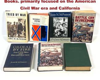 Lot 2357 7pcs James M. McPherson Signed Books. primarily focused on the American Civil War era and California