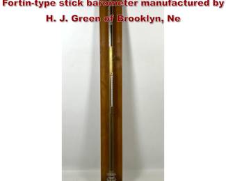 Lot 1897 Professionalgrade mercurial Fortintype stick barometer manufactured by H. J. Green of Brooklyn, Ne