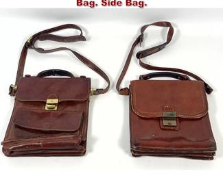 Lot 2273 2pcs The Bridge Leather Satchel Bag. Side Bag.