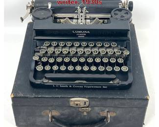 Lot 2258 Corona Junior portable type writer. 1930s