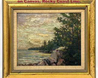 Lot 2026 Walter Monteith Aikman Painting on Canvas. Rocky Coast Line.