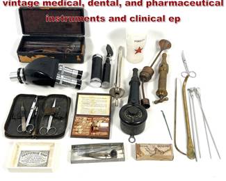 Lot 2265 Diverse group of antique and vintage medical, dental, and pharmaceutical instruments and clinical ep