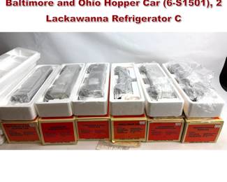 Lot 2341 6pc Lionel Trains freight cars. Baltimore and Ohio Hopper Car 6S1501, 2 Lackawanna Refrigerator C
