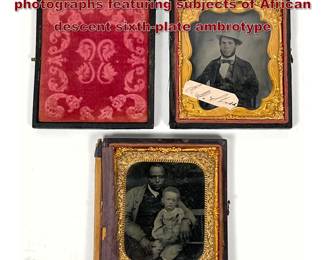 Lot 2224 2pcs Mid19thcentury cased photographs featuring subjects of African descent sixthplate ambrotype