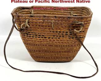 Lot 1999 Handwoven basket, possibly of Plateau or Pacific Northwest Native American origin