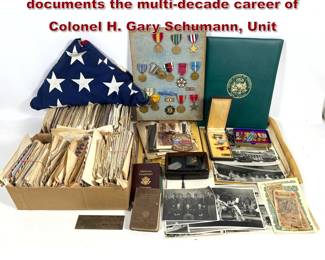 Lot 2352 Comprehensive historical archive documents the multidecade career of Colonel H. Gary Schumann, Unit