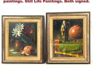 Lot 2025 2pcs JOE HING LOWE 2 oil paintings. Still Life Paintings. Both signed.