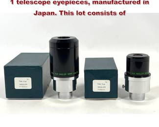 Lot 2256 2pcs Vintage Tele Vue Nagler Type 1 telescope eyepieces, manufactured in Japan. This lot consists of