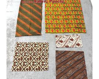 Lot 2311 5pcs Vintage Mid Century Modern Fabric Panels.
