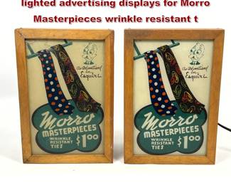 Lot 2255 Matching pair of midcentury lighted advertising displays for Morro Masterpieces wrinkle resistant t