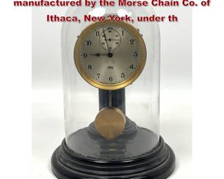 Lot 1973 early electromagnetic mantel clock manufactured by the Morse Chain Co. of Ithaca, New York, under th
