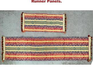 Lot 1737 2pcs MacKenzie Childs, Ltd. Fabric Runner Panels.