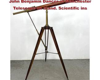 Lot 1791 19th century Large Adjustable John Benjamin Dancer of Manchester Telescope on stand. Scientific ins