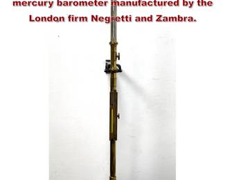 Lot 1893 Precision marine Kew pattern mercury barometer manufactured by the London firm Negretti and Zambra.