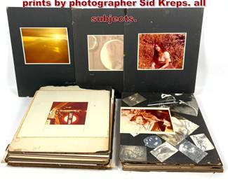 Lot 2362 55 pcs silver gelatin and color Cprints by photographer Sid Kreps. all subjects.