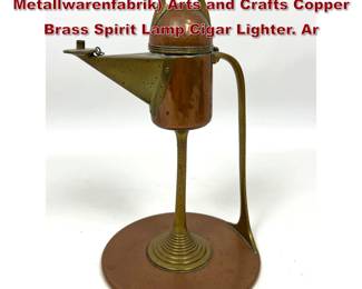 Lot 1924 WMF Wuerttembergische Metallwarenfabrik Arts and Crafts Copper Brass Spirit Lamp Cigar Lighter. Ar