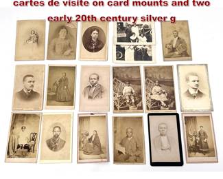 Lot 2217 18pcs 19th century albumen print cartes de visite on card mounts and two early 20th century silver g