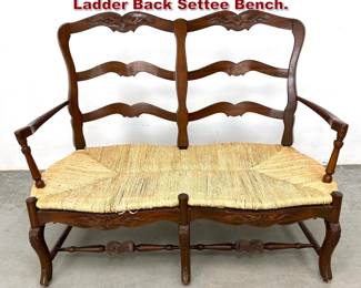 Lot 1784 French Provincial Style 2 Seater Ladder Back Settee Bench.
