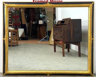 Lot 1773 Vintage Black And Gilt Gesso Framed Mirror.