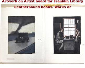 Lot 2194 2 pc JOHN COLLIER Original Artwork on Artist board for Franklin Library Leatherbound books. Works ar