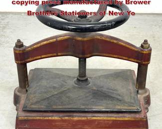 Lot 2267 Antique nineteenthcentury letter copying press manufactured by Brower Brothers Stationers of New Yo