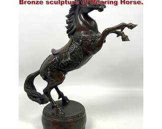 Lot 1948 Bronze sculpture of Rearing Horse. Bronze sculpture of Rearing Horse.