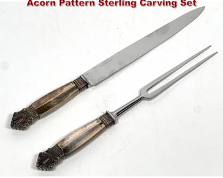 Lot 2109 Johan Rohde for Georg Jensen Acorn Pattern Sterling Carving Set