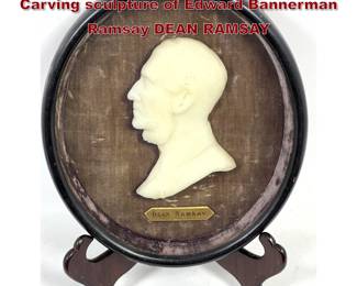 Lot 2084 Antique Wax relief profile portrait Carving sculpture of Edward Bannerman Ramsay DEAN RAMSAY