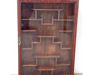 Lot 1819 Asian Hardwood Wall Display Cabinet with Glass Door.