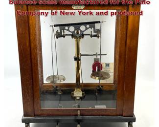 Lot 2261 Antique dualpan analytical balance scale manufactured for the Palo Company of New York and produced