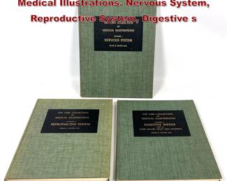 Lot 2359 3 Volumes Ciba Collection of Medical Illustrations. Nervous System, Reproductive System, Digestive s