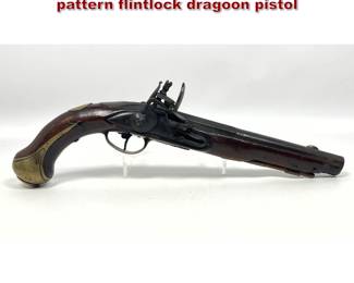 Lot 2180 Single antique European military pattern flintlock dragoon pistol