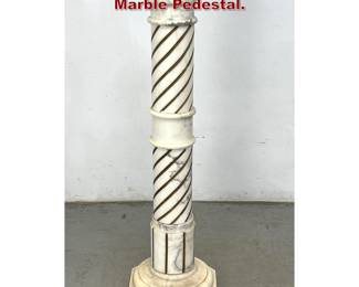 Lot 1772 Vintage Decorated Marble Pedestal.
