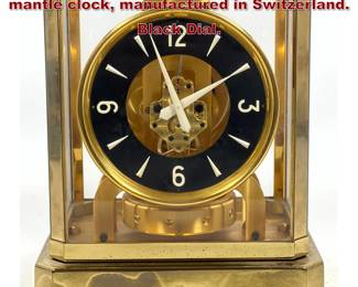 Lot 1945 LeCoultre Atmos perpetual motion mantle clock, manufactured in Switzerland. Black Dial.