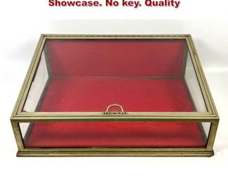 Lot 2211 Good Antique Angled Top Display Showcase. No key. Quality