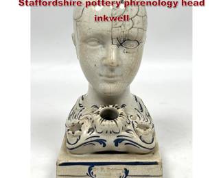 Lot 1922 Phrenologist Frederick Bridges Staffordshire pottery phrenology head inkwell