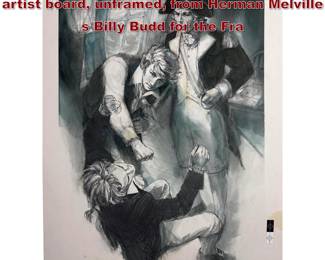 Lot 2201 BILL MYERS original artwork on artist board, unframed, from Herman Melville s Billy Budd for the Fra