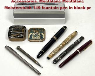 Lot 2168 Vintage Fountain Pens and Accessories. Montblanc Montblanc Meisterstuck 149 fountain pen in black pr