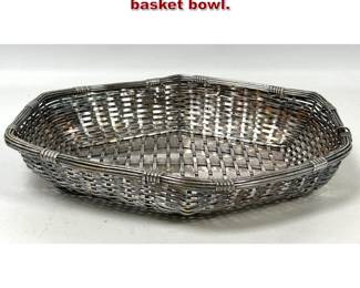Lot 1943 Gallia Christofle woven Silverplate basket bowl.