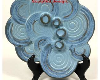 Lot 1884 Haeger 1036H Art Deco Tray Dish. Sculpted design.