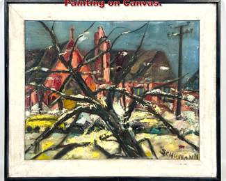 Lot 1982 Schumann Impressionist Modern Painting on Canvas.