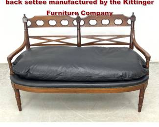 Lot 1714 Neoclassicalstyle double chairback settee manufactured by the Kittinger Furniture Company